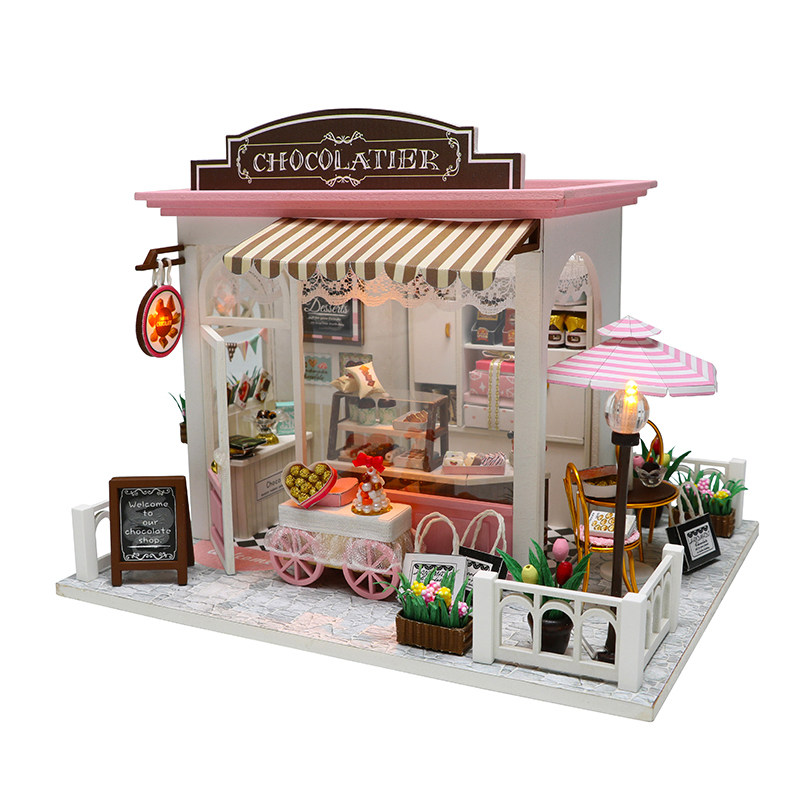 diy小屋时间咖啡屋欧式店铺手工手工制制作房子建筑