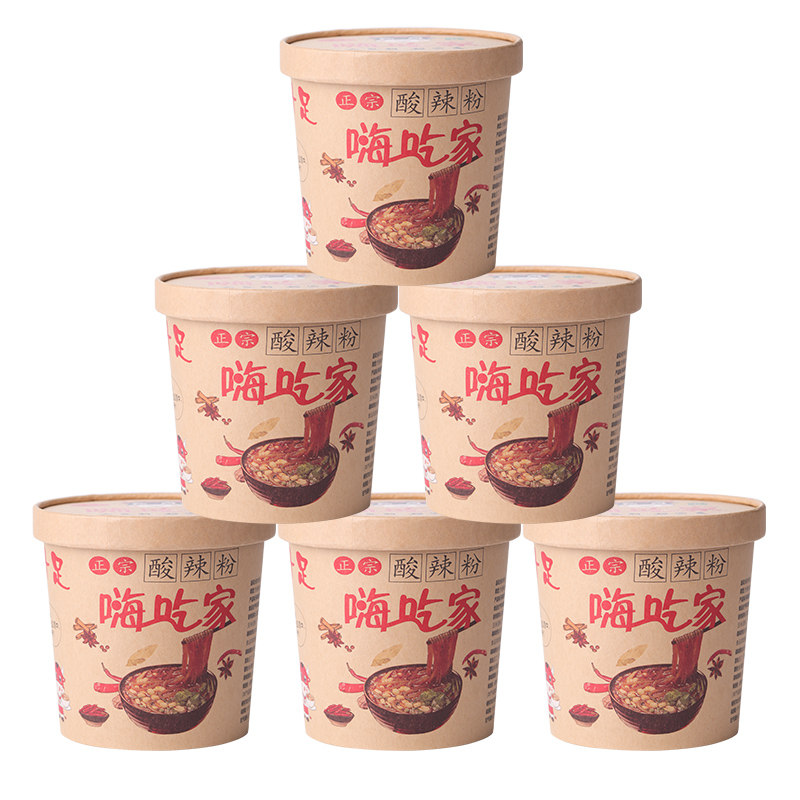 小香厨嗨吃家网红桶装酸辣粉110g*6桶/12桶方便速食薯粉丝米线