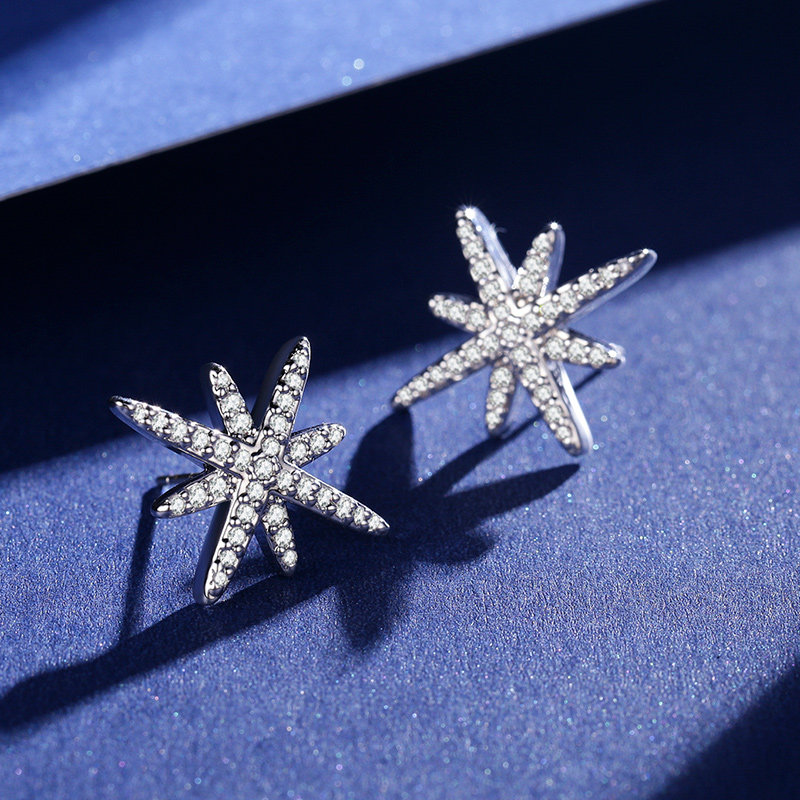 六星芒大耳钉银针流星耳环时尚简约2020新潮送礼耳钉