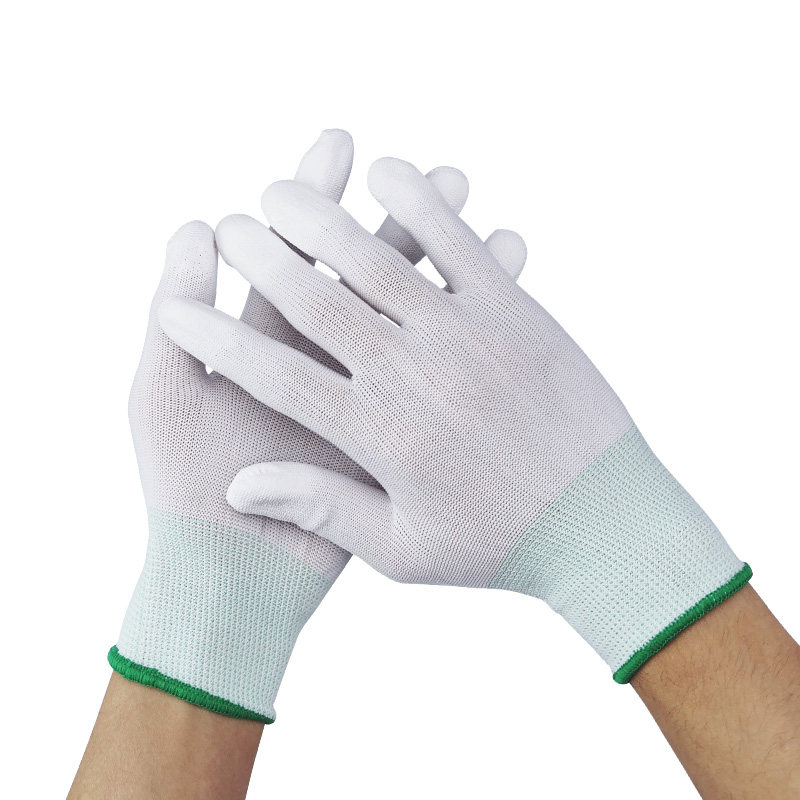 手套pu涂指尼龙劳保耐磨劳动干活工作薄款防护手套