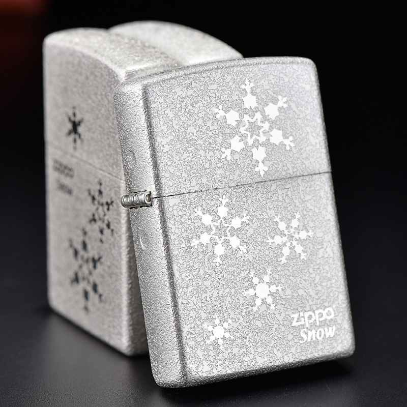 芝宝zippo打火机正版韩版银色雪花防风煤油之宝zippo