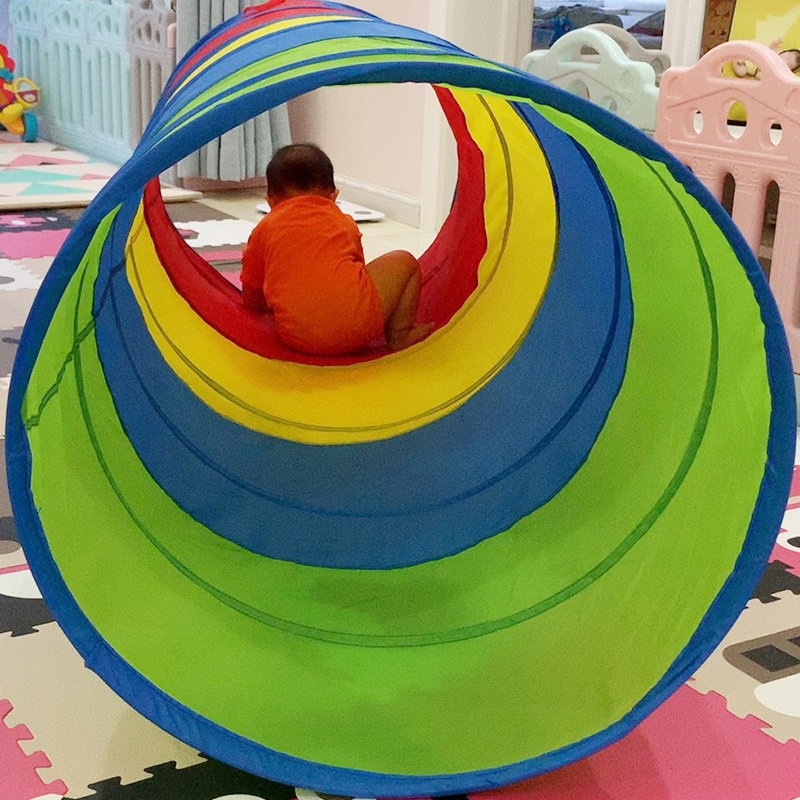 幼儿园阳光隧道彩虹爬行儿童钻洞玩具感统训练感统训练器材