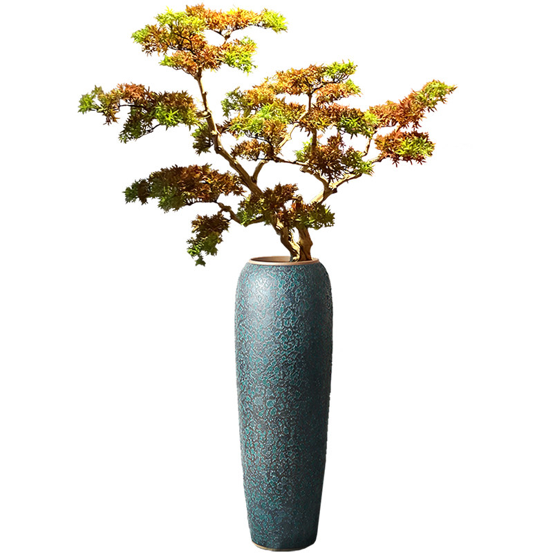 花舍新品仿真枫树盆景客厅室内干景落地装饰禅意新中式绿植摆件 - 花