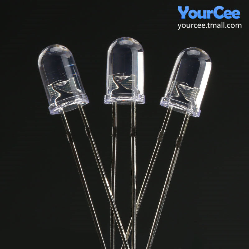 5mm红兰双发光二极管红兰双色自闪led短脚50只二极管