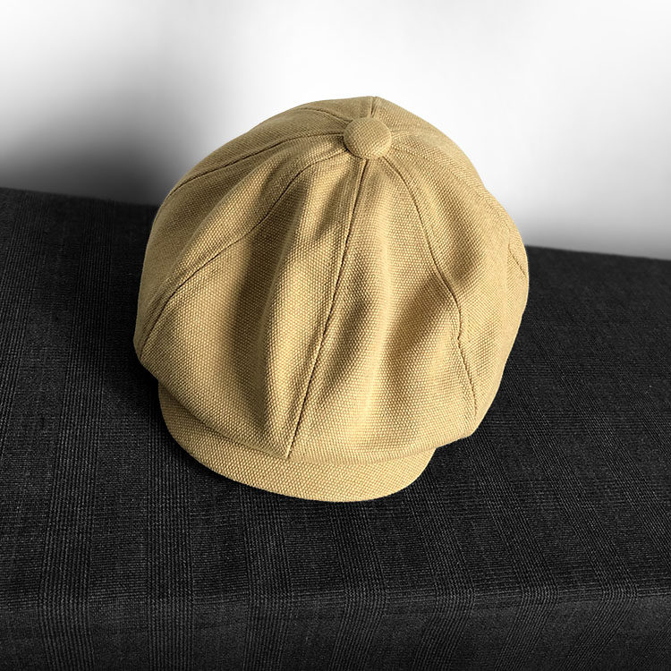 复古英伦卡其色八角帽子男女小头围报童帽春夏帽子