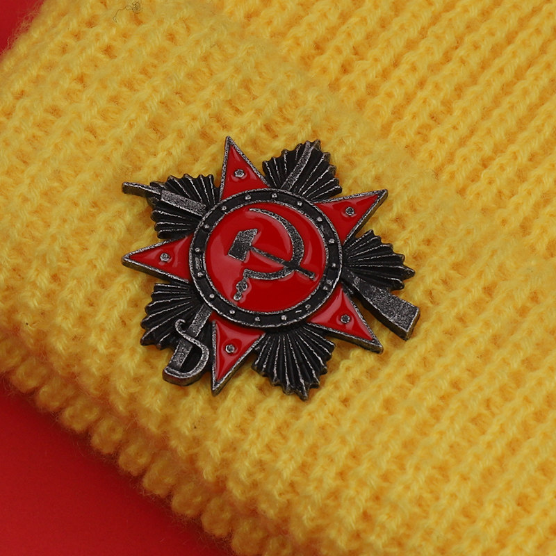 复古苏联马克思主义标志胸章锤子镰刀胸针衣服帽子胸针