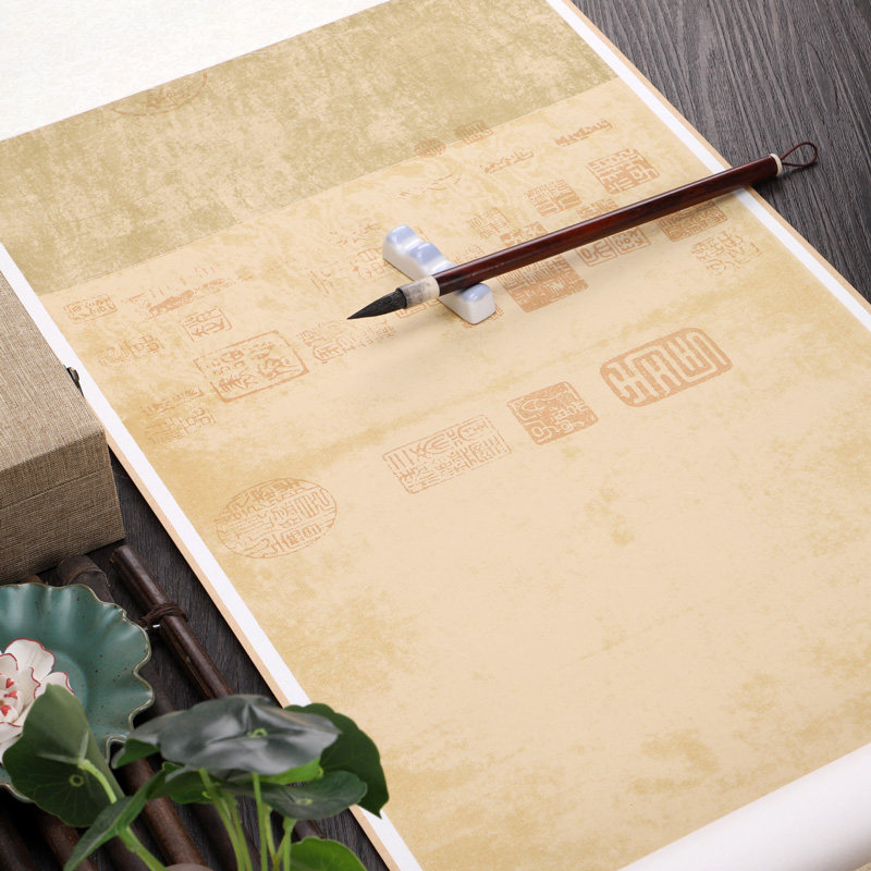 兰亭作品空白手卷仿古做旧宣纸毛笔书法创作宣纸