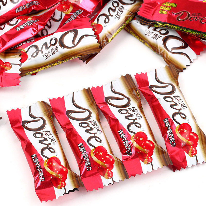 德芙丝滑牛奶巧克力1000g散装婚庆德芙喜糖4.5g 牛奶巧克力糖果