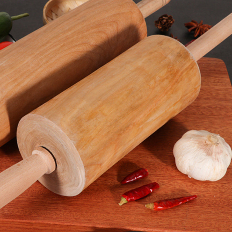 擀面走锤擀面杖实木家用滚轴锤通心擀面棒干面擀面杖