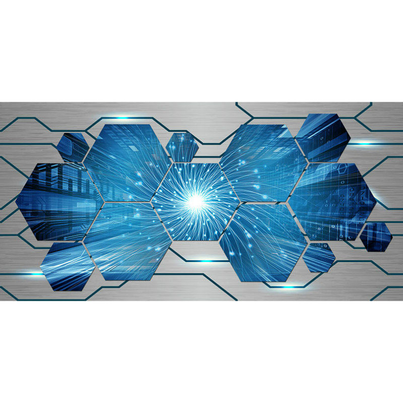 3d立体科幻vr壁纸科技装修网咖酒吧it无纺布墙纸