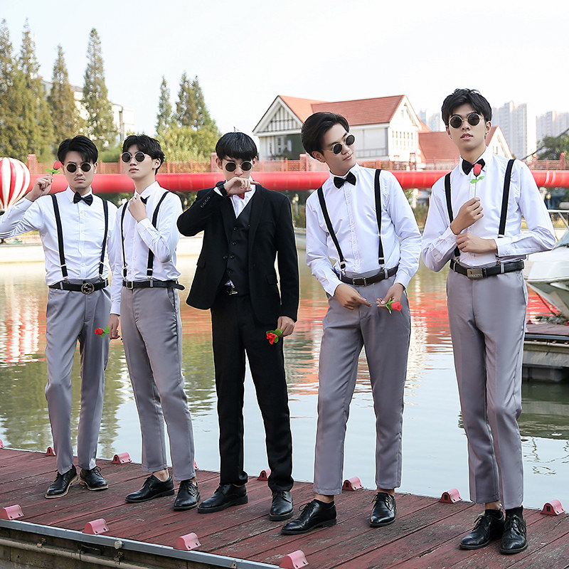 兄弟伴郎团服西式衣服搞笑婚礼结婚结婚礼礼服民族服装