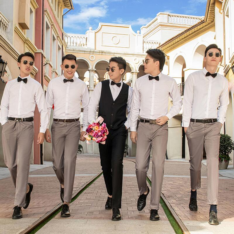 兄弟伴郎团服西装套装秋季西式衣服礼服衬衫民族服装