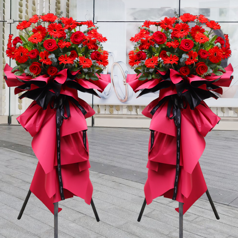 郑州高端档开业花篮三脚架鲜花速递洛阳驻马店开封合肥西安同城送