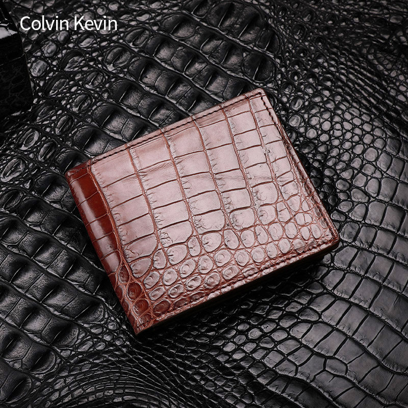 钱包鳄鱼男士2019新款真皮正品短款钱包