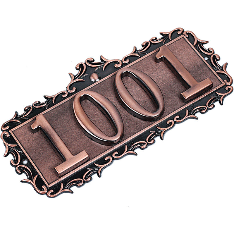 门牌号码牌家用 铜数字号码牌古铜/金色房间号立体号码牌数字牌住宅