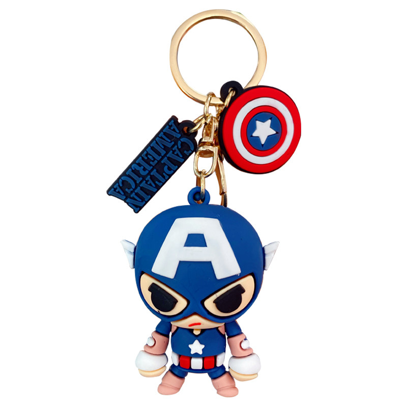 钥匙百茂美国队长钥匙扣精致可爱爱车挂饰书包挂件钥匙扣