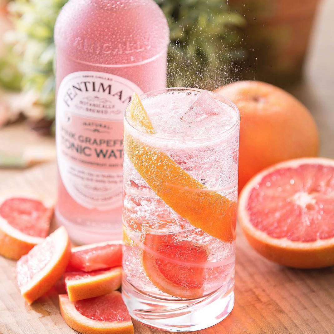 梦幻粉色金汤芬提粉红葡萄柚气泡泡汤力水125ml碳酸饮料