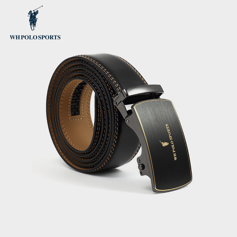 polo保罗男款腰带2021sport男士商务自动牛皮腰带