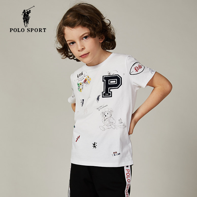 polo sport保罗短袖t恤童装2020夏季儿童打底体恤衫男童a70812051