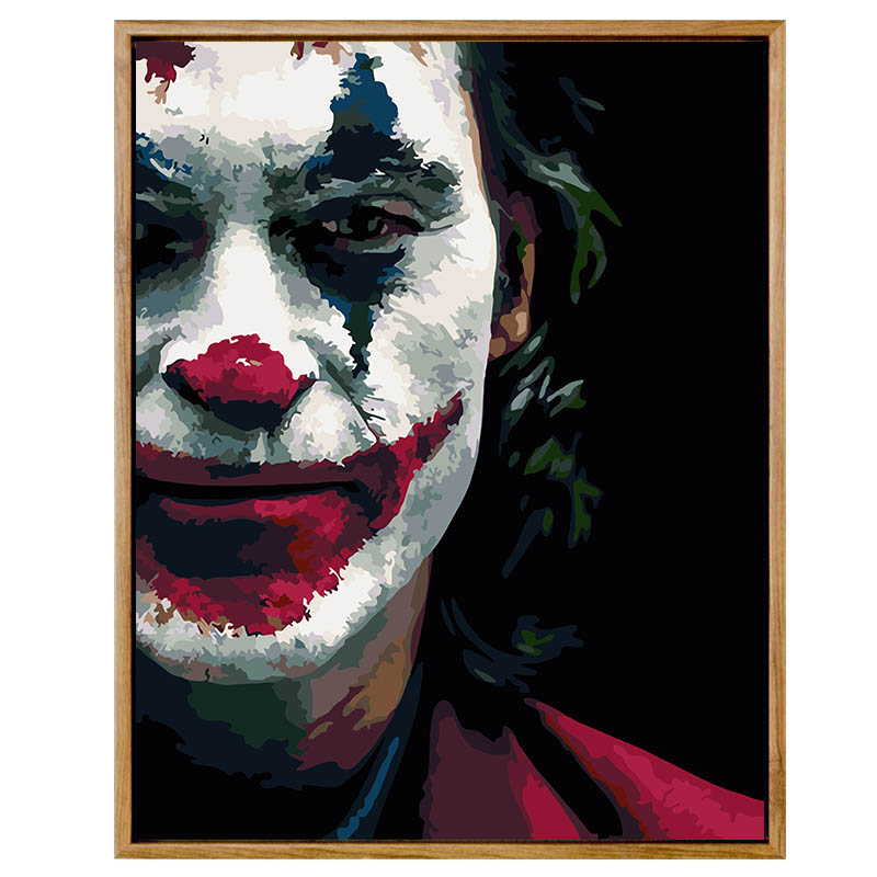 数字油画diy人物小丑希斯斯莱手工绘油彩画填充diy