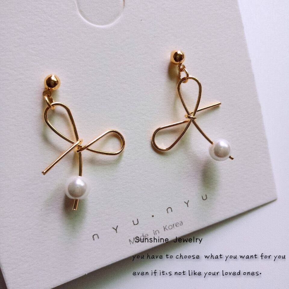 珍珠淡水简洁甜美耳钉经典贝壳耳环耳饰耳环