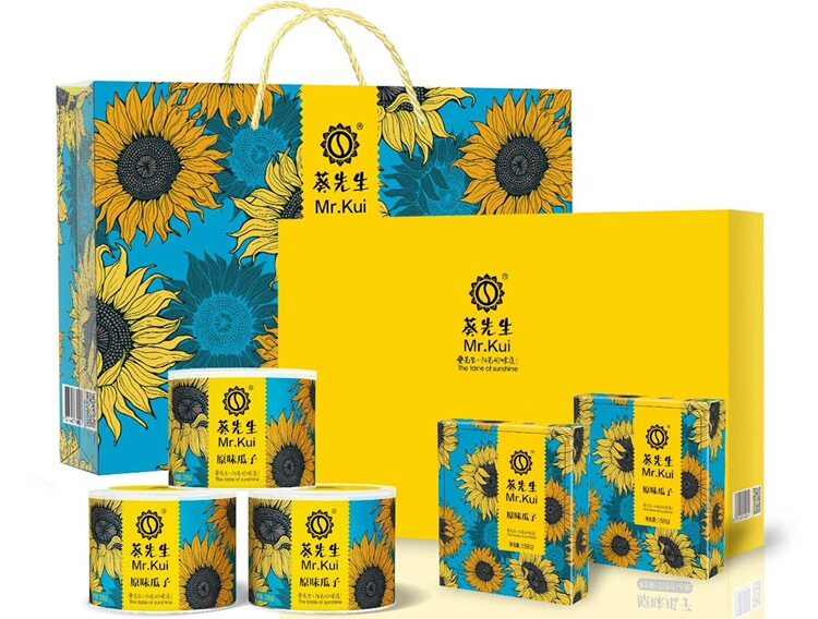 瓜子6罐礼盒先生原味盒装葵花籽宴会颗粒218g瓜子