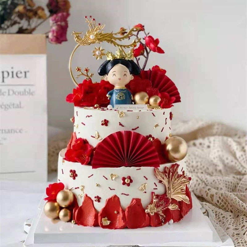 网红创意定制爸妈宫廷母后大人生日蛋糕湖北武汉新鲜蛋糕
