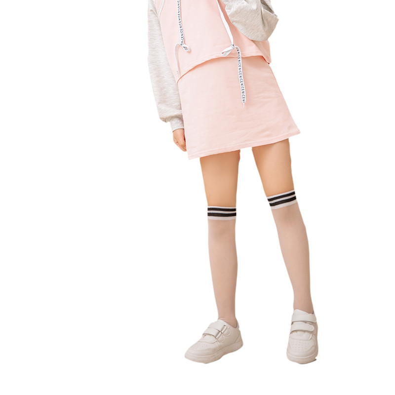 夏天薄款女童长筒袜子腿袜网眼婴儿堆堆儿童儿童袜子016岁