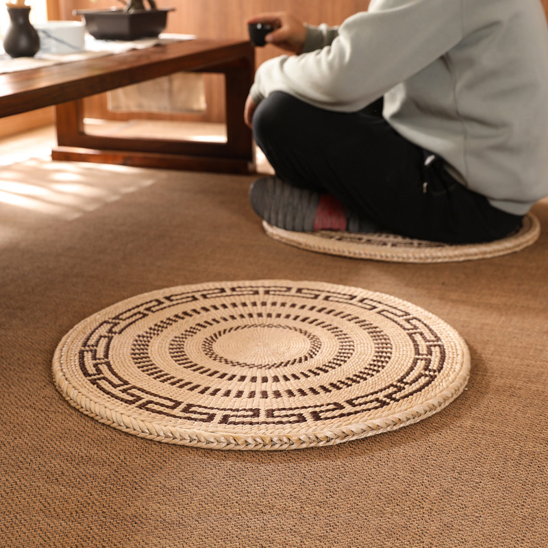 家用草编蒲团禅修垫打坐拜佛榻榻米坐垫子拜垫跪垫禅静坐手工艺品
