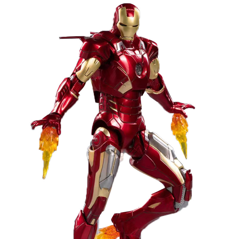 中动复仇者联盟钢铁侠mk7机甲可动发光人偶手办手办