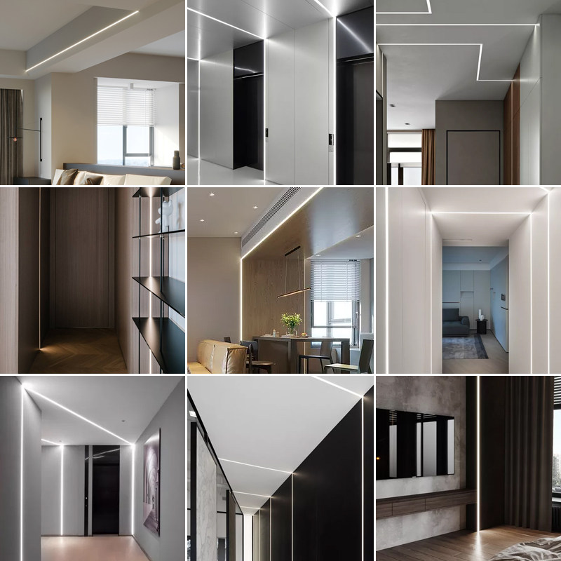 焦距照明阴角阳角led线性嵌入式预埋智能无主led灯带