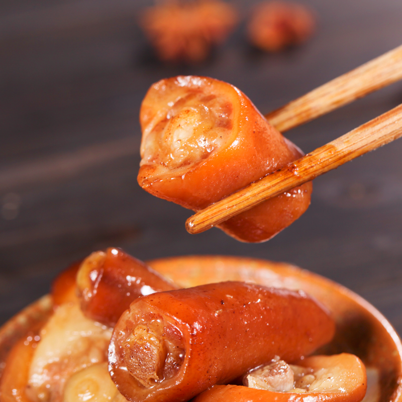 骥洋食品香卤猪尾尾巴1斤香辣猪肉肉类熟食薄脆饼干