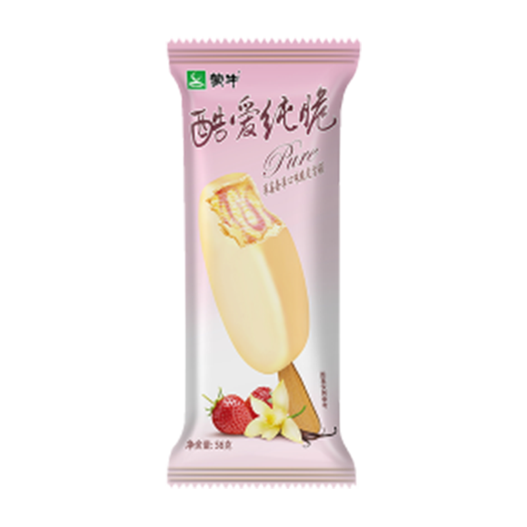 蒙牛酷爱纯脆香芋草莓口味脆皮网红雪糕冰棍冰淇淋