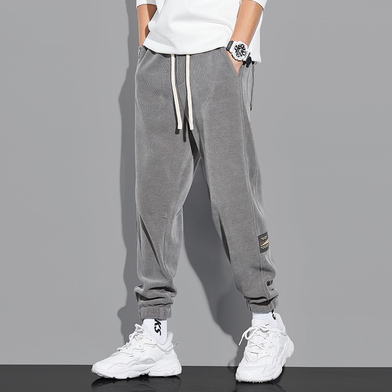 男装超值好物推介 柔软舒适运动裤男春秋大码宽松卫裤抽绳束脚裤