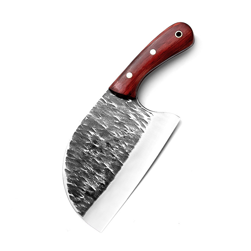 妈妈很忙手工锻打圆头菜菜刀超快锋利厨师专用菜刀