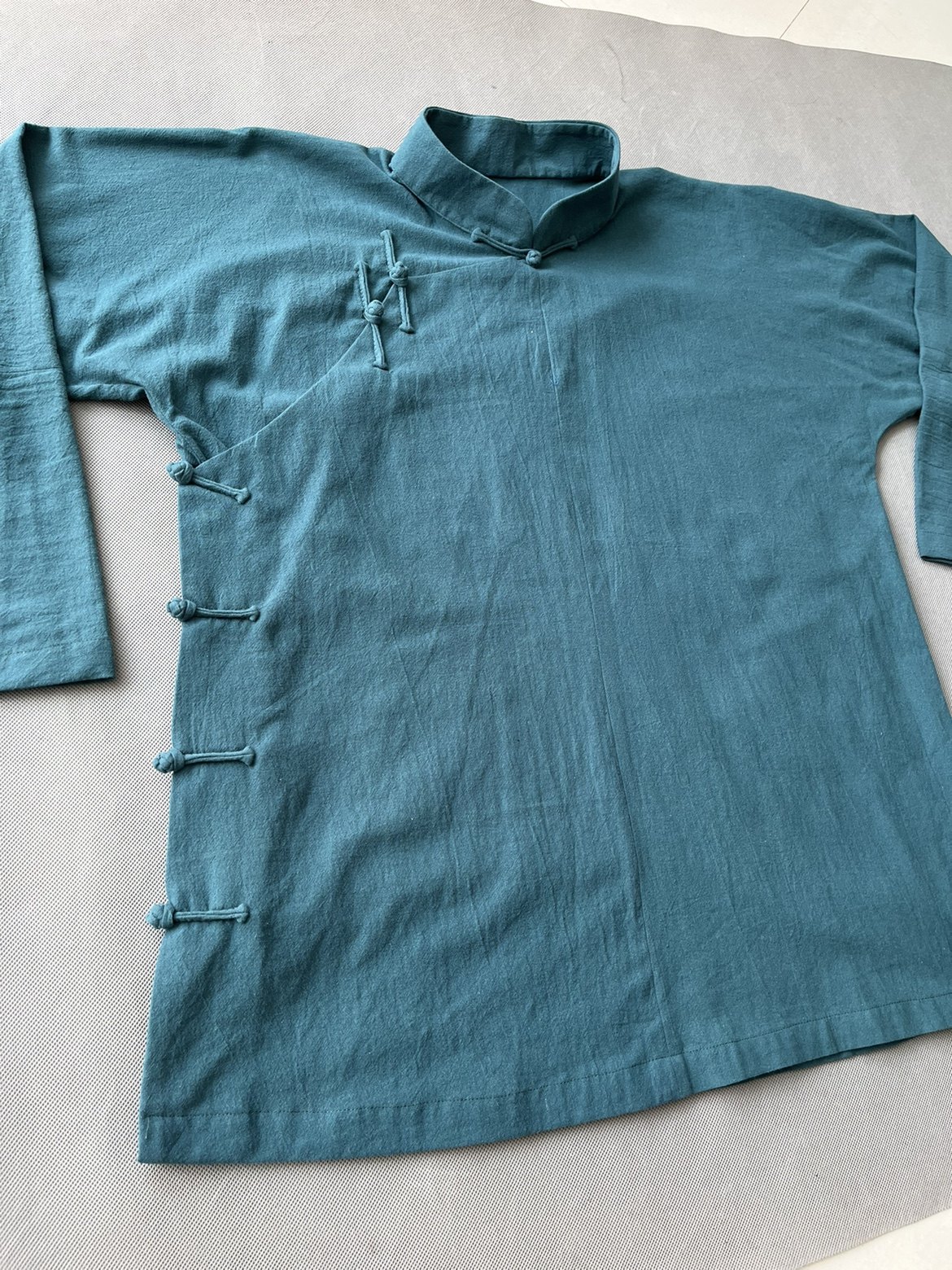 中式大襟禅修居士打底连肩偏大传统老式盘扣其他民族服装