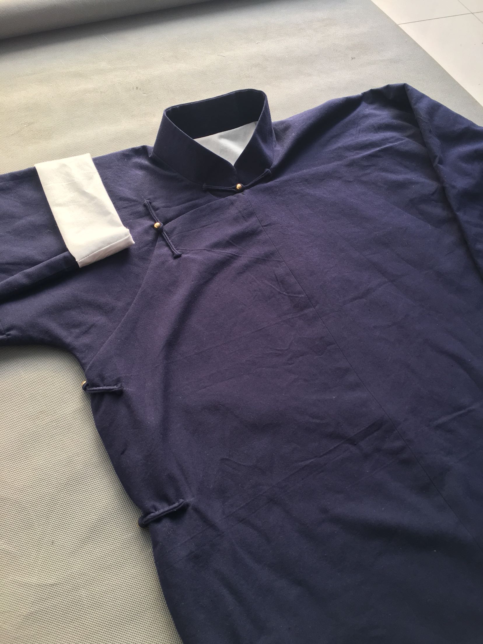 民国先生长衫中式长袍中国国风民族服装纯棉铜扣民族服装