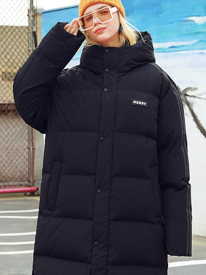 2021新款加厚nerdy羽绒服韩国男女过膝中长款虞书欣同款短款外套