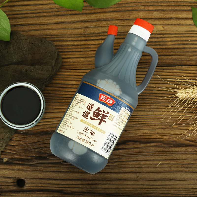 包邮桶装珍极道道鲜生800ml2桶装凉拌拌菜蘸炒酱油