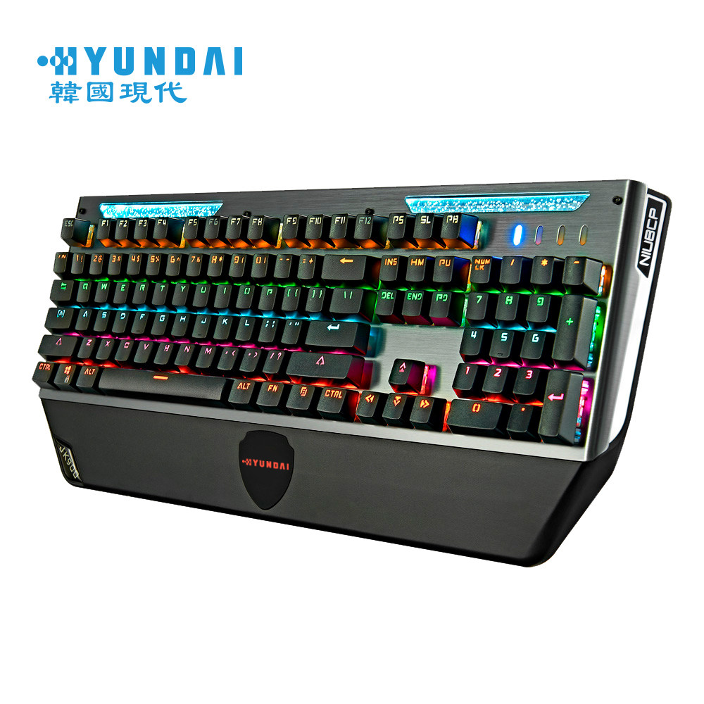 机械键盘现代幻彩游戏游戏机电竞吃鸡炫光双色键盘