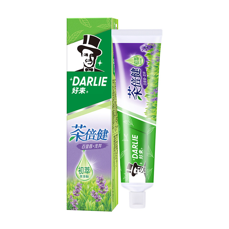 darlie好来黑人牙膏茶倍百里香龙井清香成人牙齿牙膏