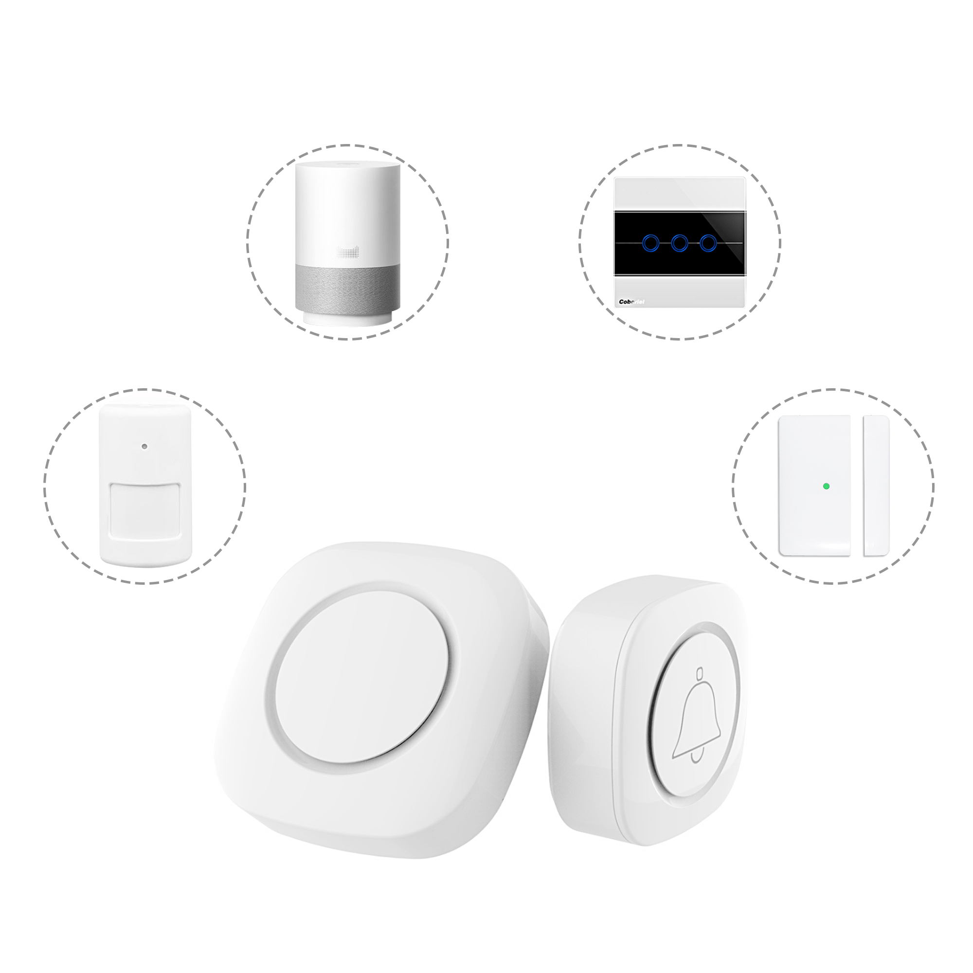 科博睿尔 智能门铃无线家用遥控呼叫器安防手机实时推送一拖二三