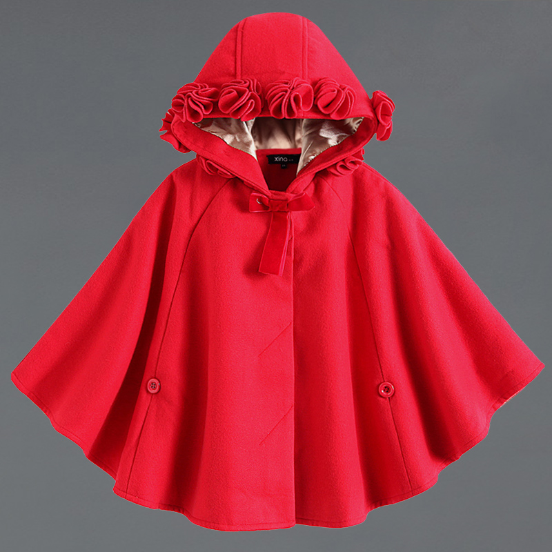 女童斗篷外套秋冬婴儿宝宝防风披肩小孩外出披风