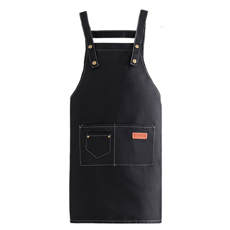 帆布围裙加肥加大加长加厚耐用订制logo印字围裙
