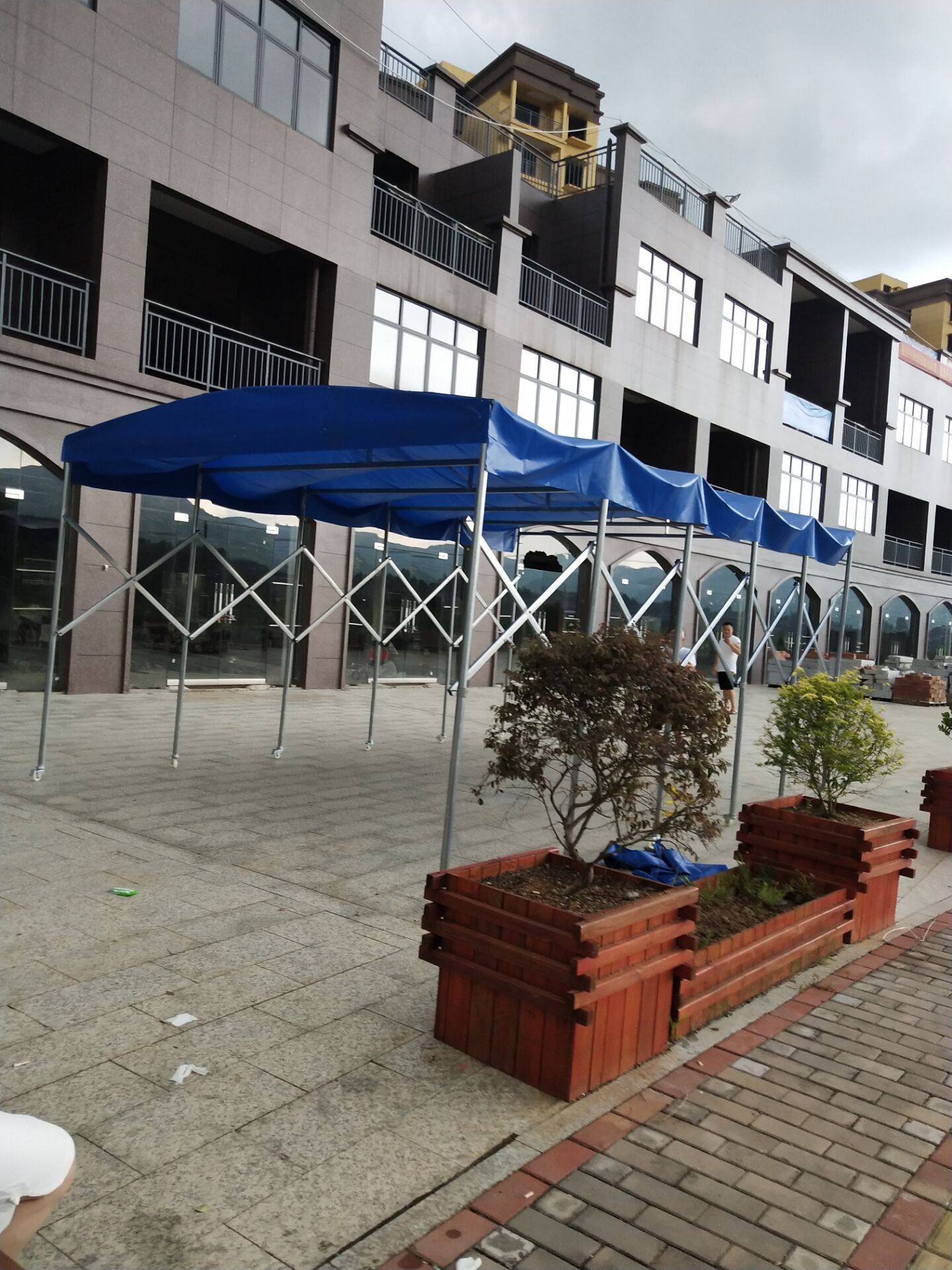 大排档帐篷抗风伸缩棚雨户外隔离消毒施工流动遮阳篷