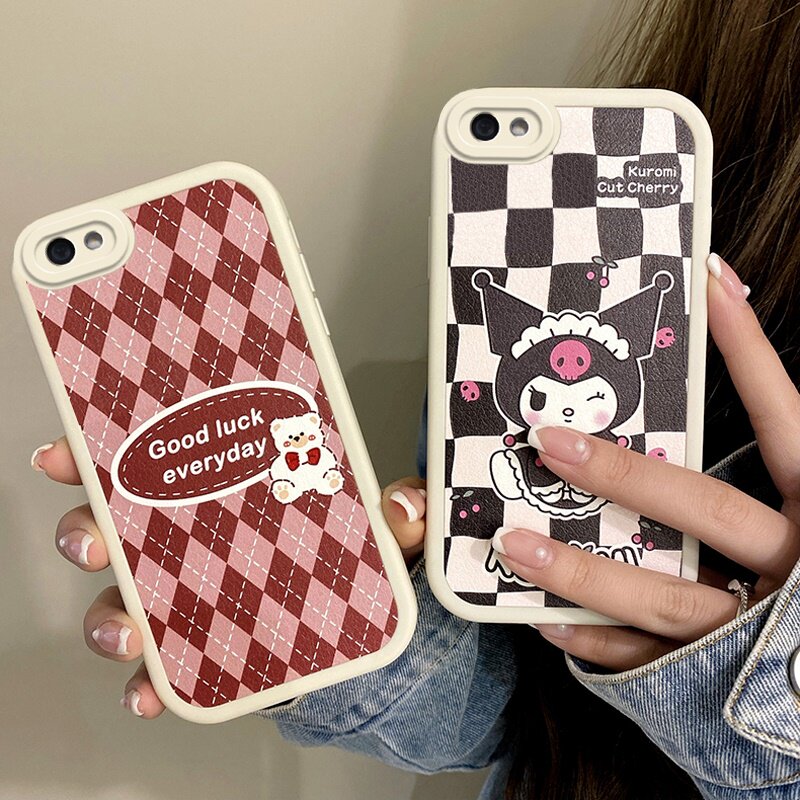 vivoy66手机壳vivov丫y66l格子卡通小花小兔vovvovoy66i防摔voviy67竖