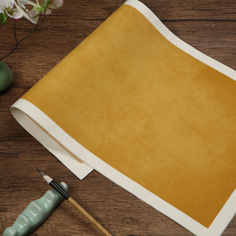 书法白边加厚手工古风半生书画用纸专用作品宣纸