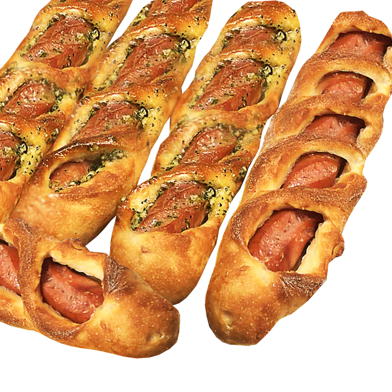 牧爵热狗烤肠面包德式脆皮椒味熏黑用烟烘焙香肠