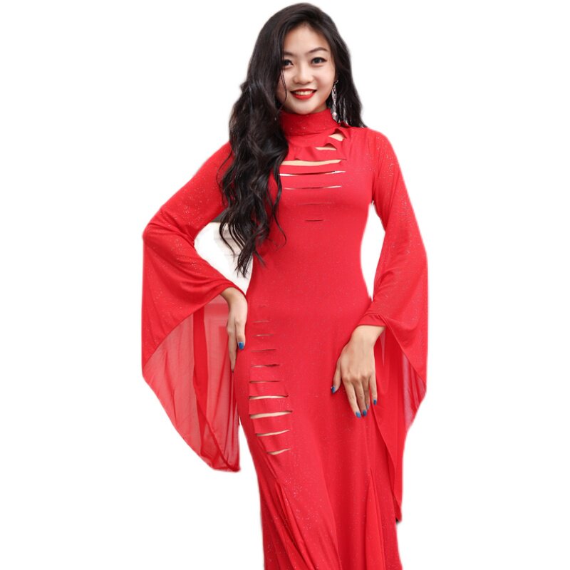 舞娘肚皮服装2020新款套装性感伊拉克甩发袍子肚皮舞套装演出服