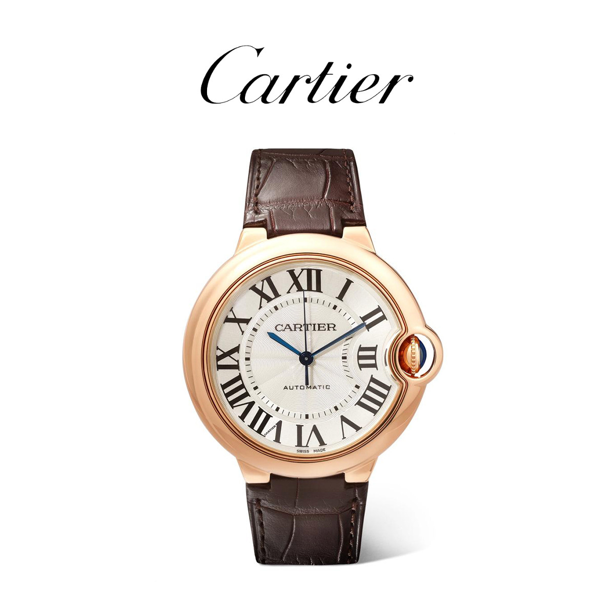 【七夕礼物】Cartier/卡地亚蓝气球男女同款玫瑰金腕表WGBB0009